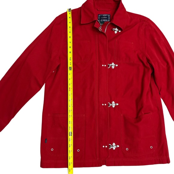 Vintage Lauren USRL Marine Supply Division Coat Large Red RARE Barn Coat EUC - Picture 10 of 11
